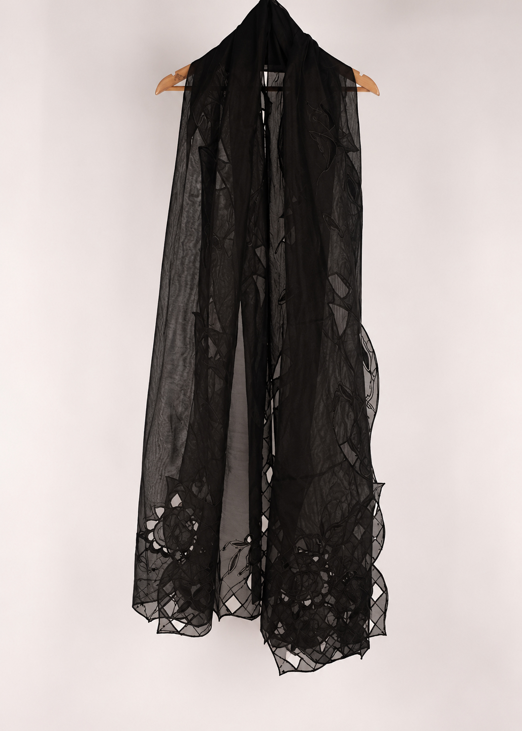 Pure Cutwork Black On Black Duptta