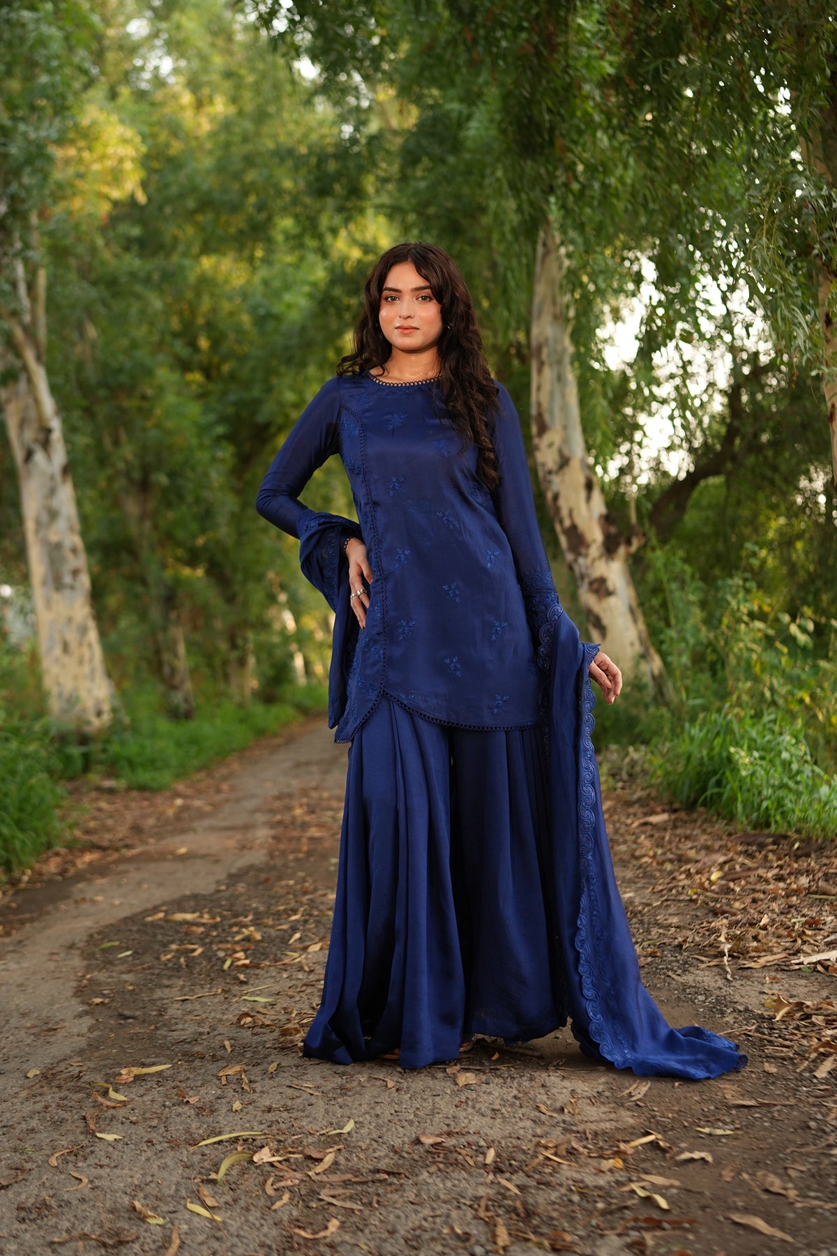 Royal Blue Short Shirt — 3-Piece