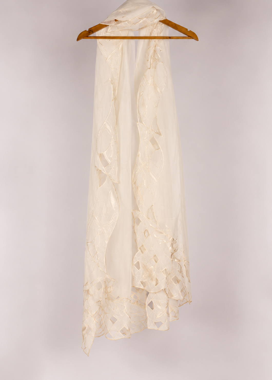 Pure cutwork White Duptta