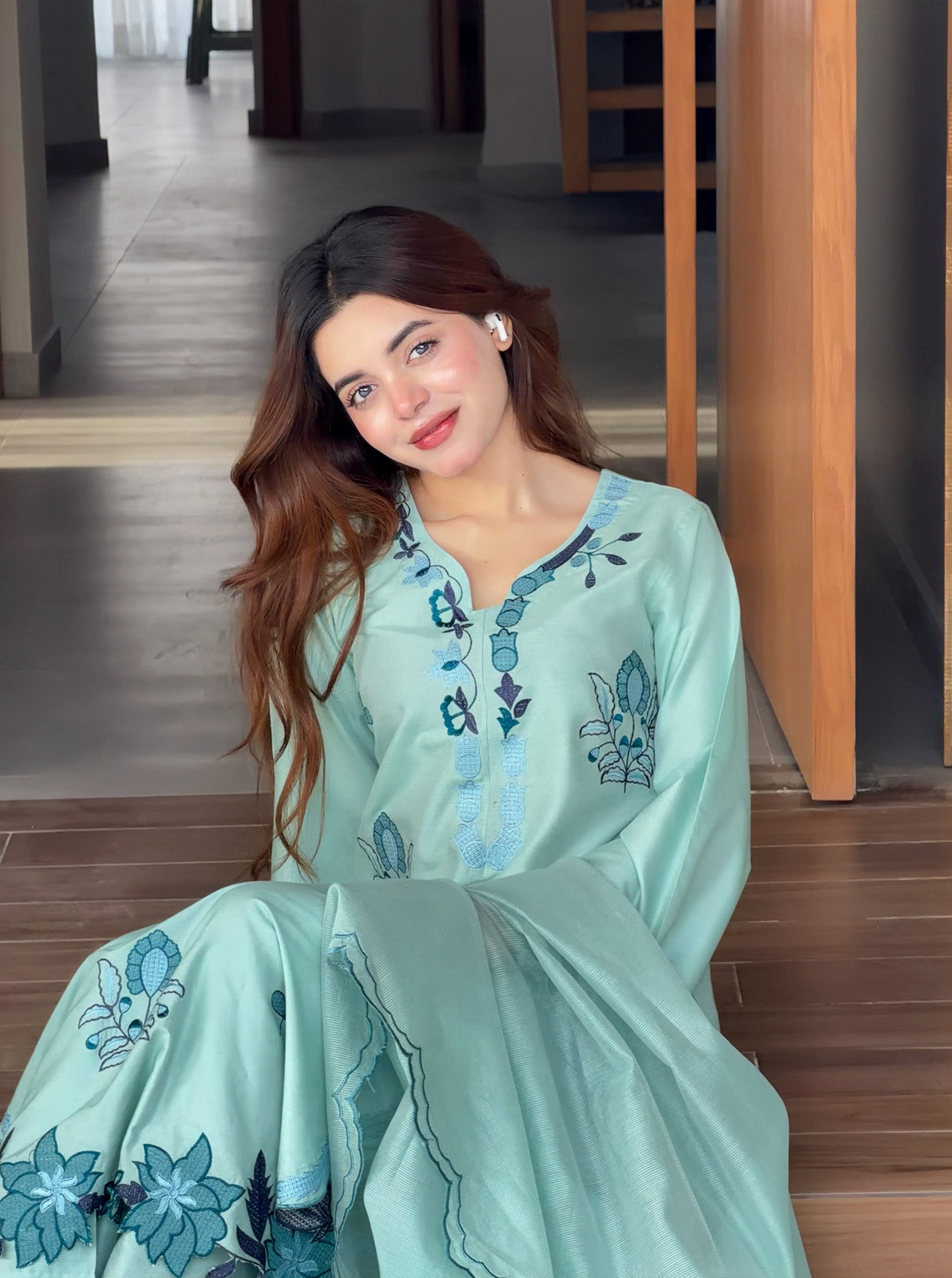 Elegant & Classy Kaftan Style Mint Green