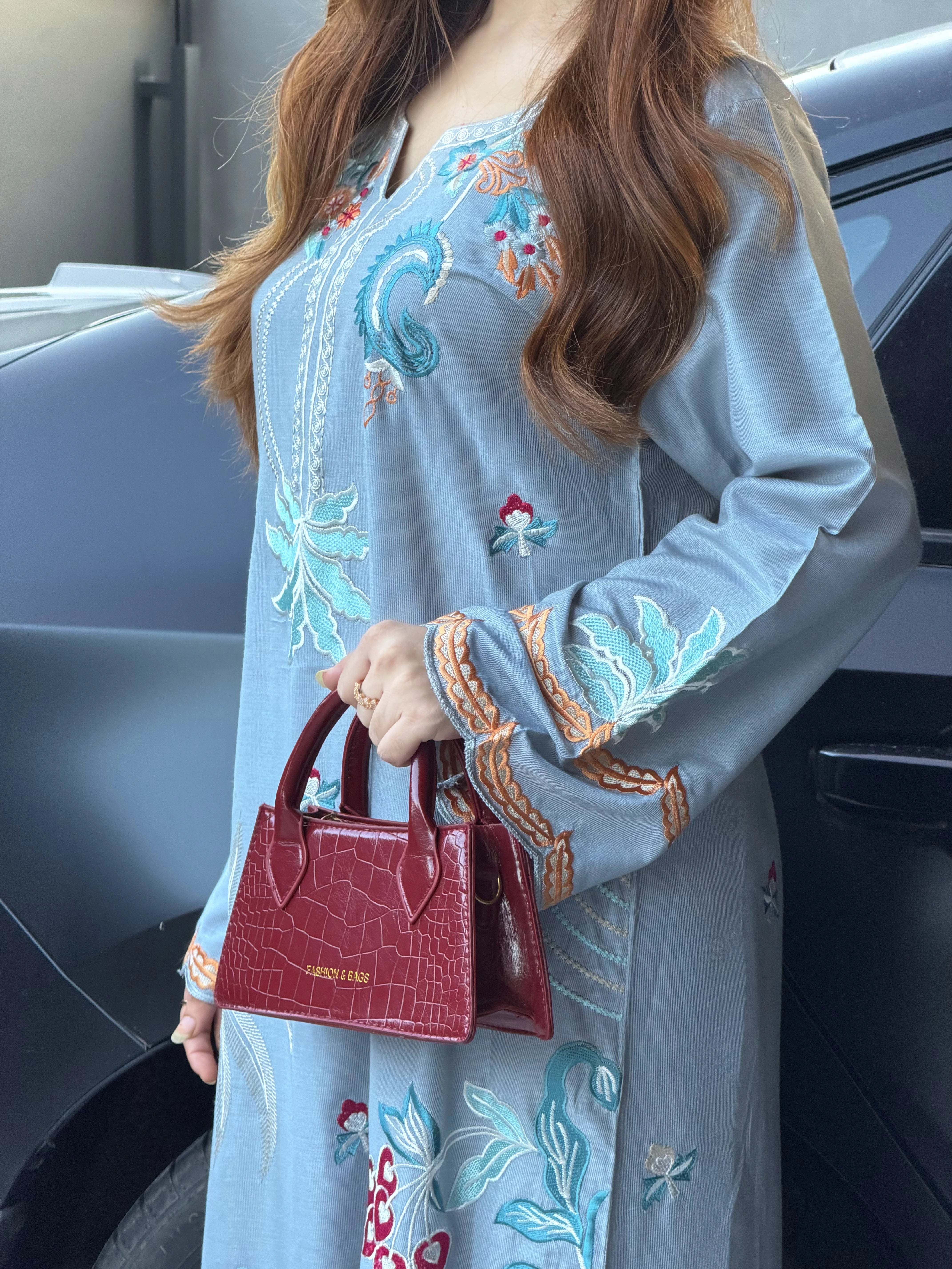Elegant & Classy Kaftan Style Teal Blue