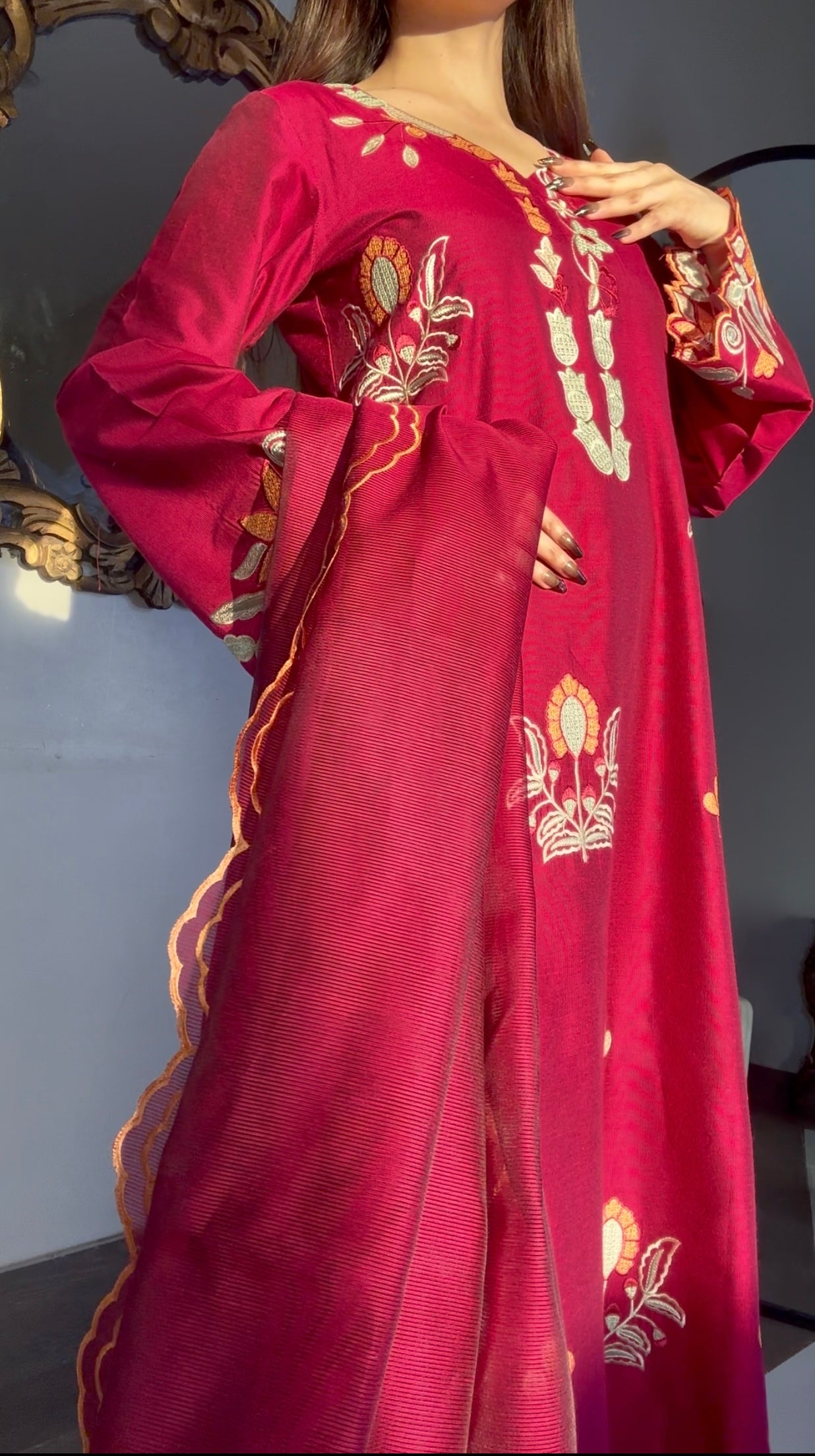Elegant & Classy Kaftan Style Hotpink
