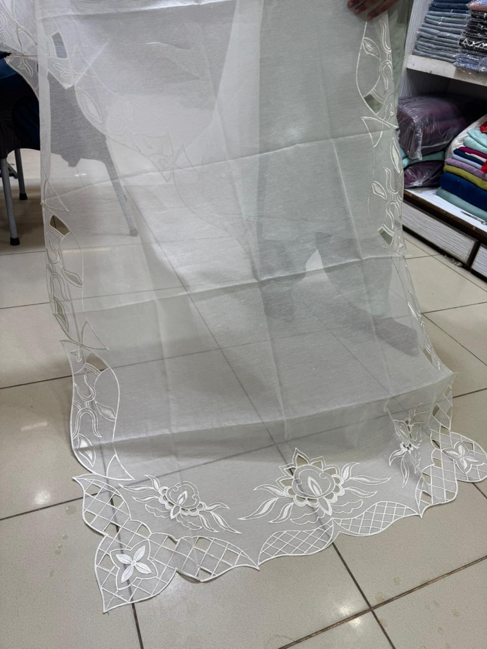 Pure cutwork White Duptta