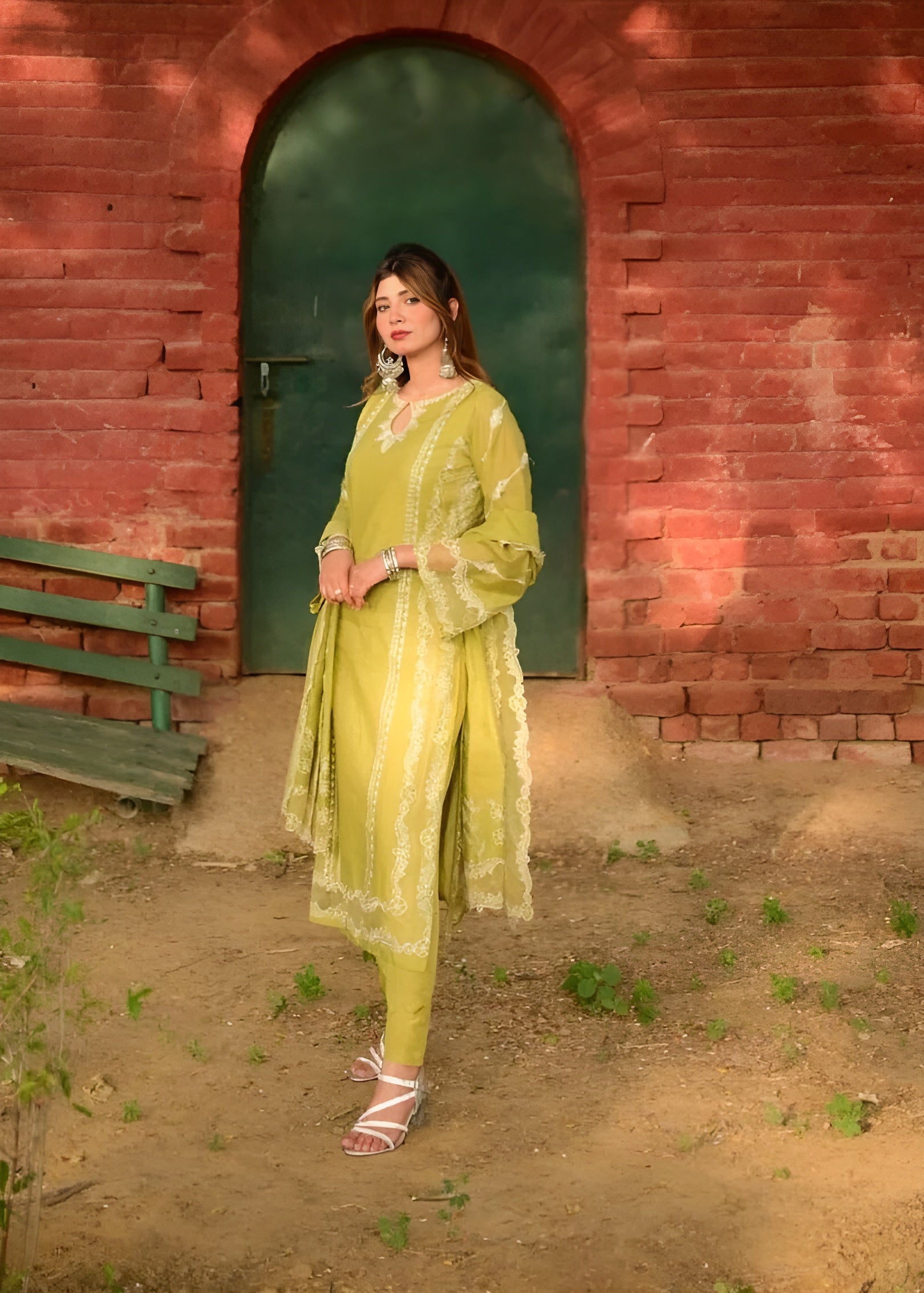 Laser Cutwork Khadi Net