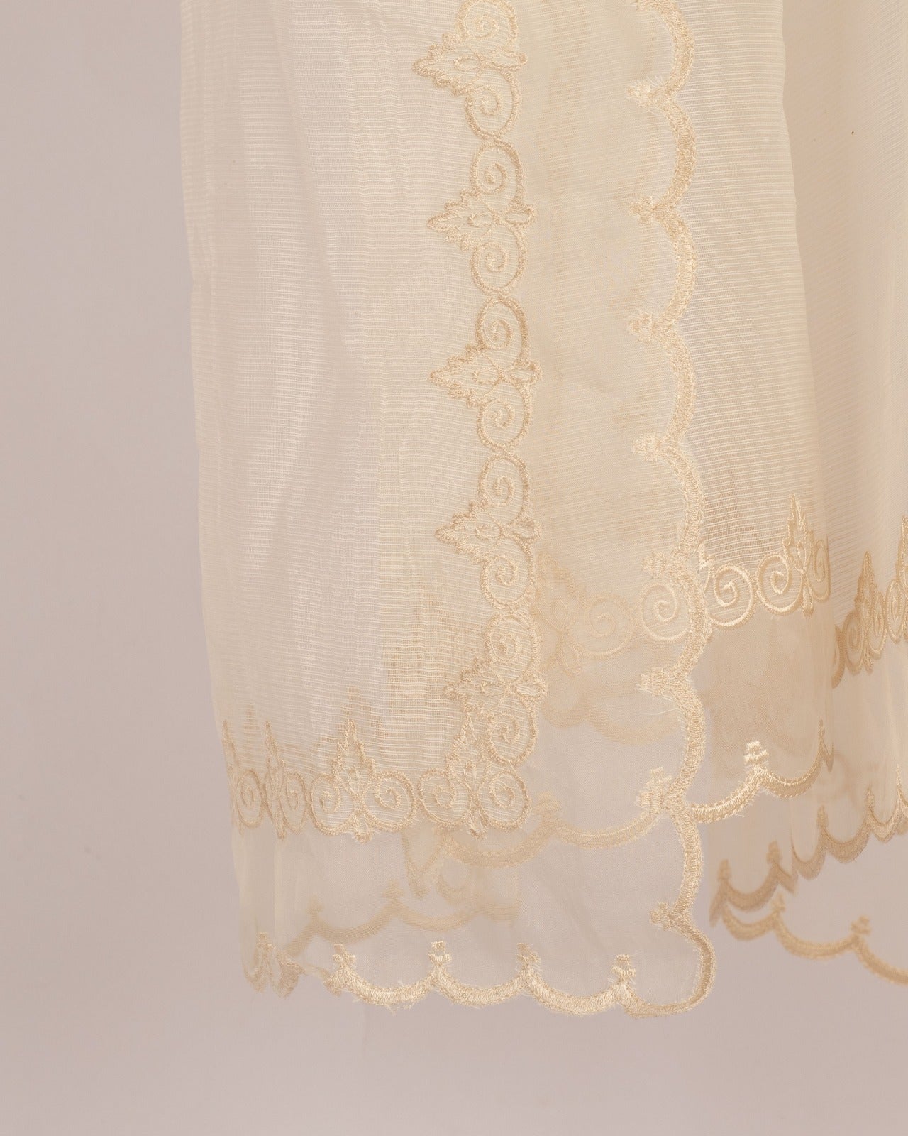 Off White Pure Cutwork Dupatta