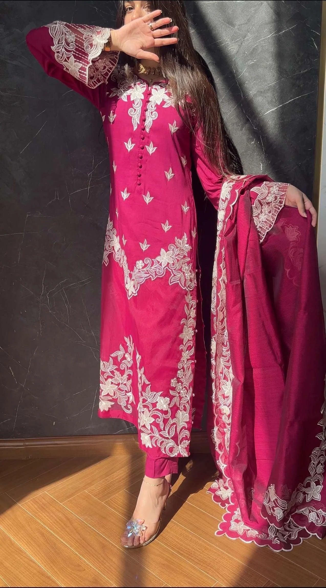 Timeless Silk: Raw Silk 3 Piece Dress