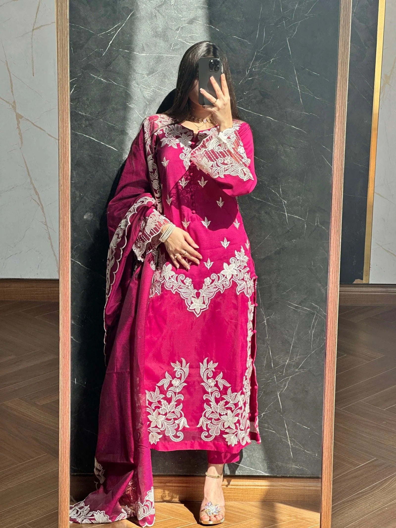 Timeless Silk: Raw Silk 3 Piece Dress