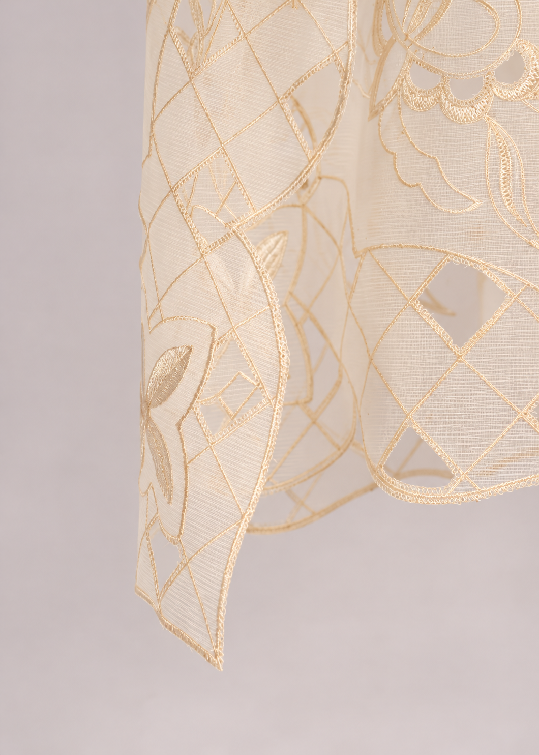 Pure cutwork White Duptta