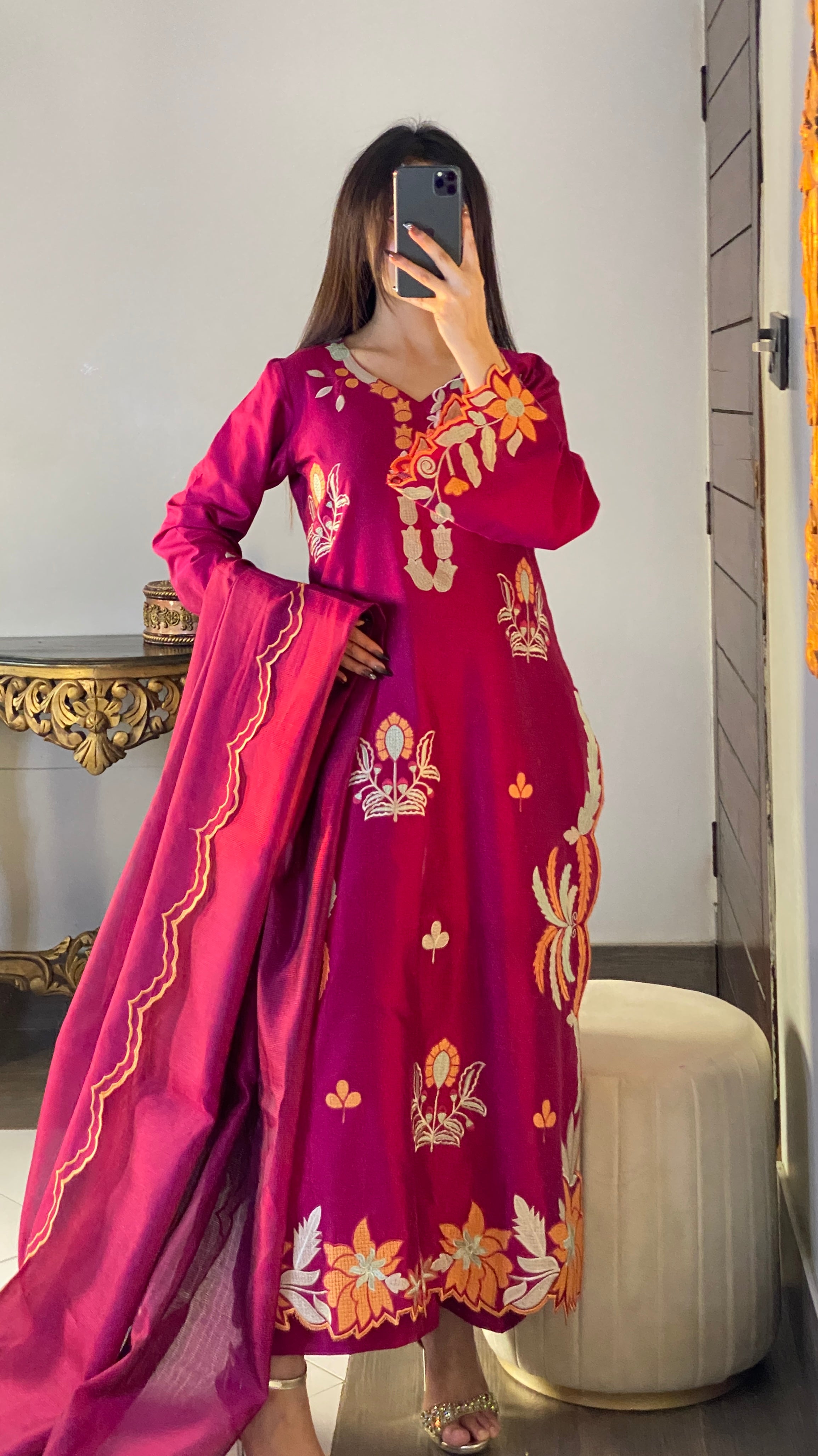 Elegant & Classy Kaftan Style Hotpink