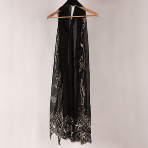 Pure Cutwork Black ON white Embroidery RivaajFashion