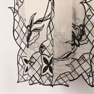 Pure cutwork  White On Black  Embroidery RivaajFashion