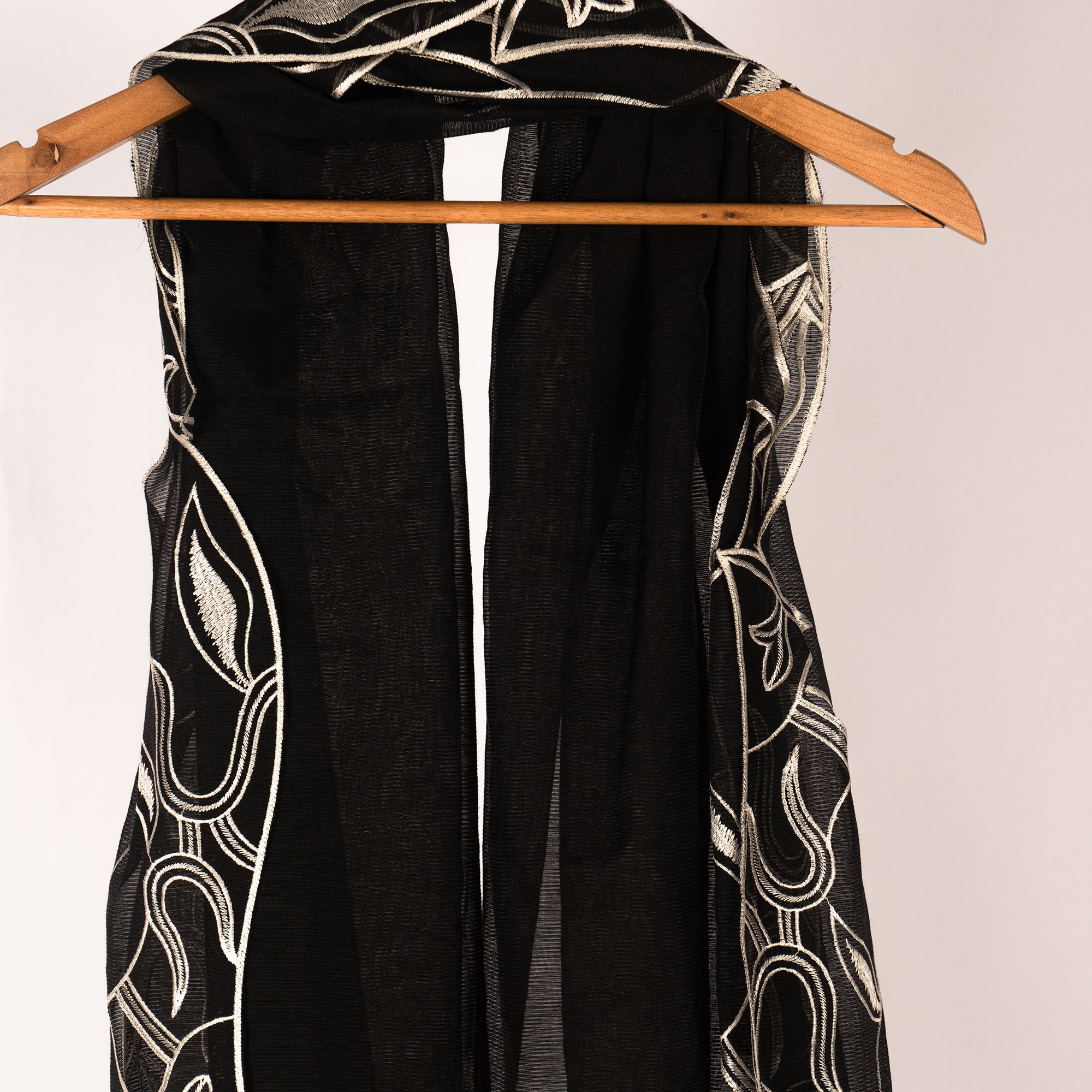Pure Cutwork Black ON white Embroidery RivaajFashion