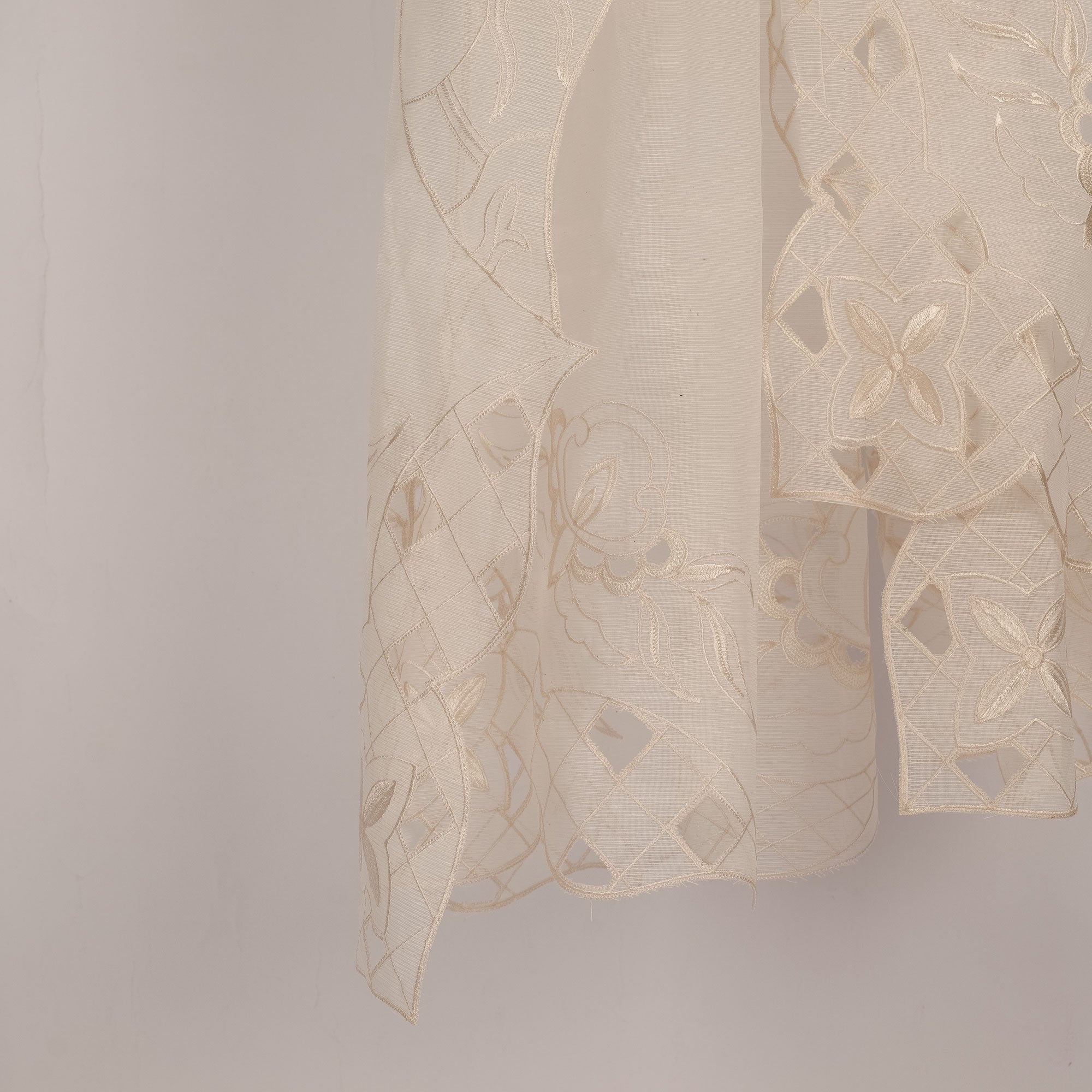 Pure cutwork White Duptta