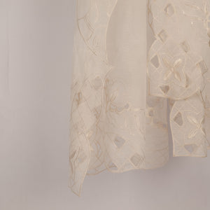 Pure cutwork White Duptta RivaajFashion