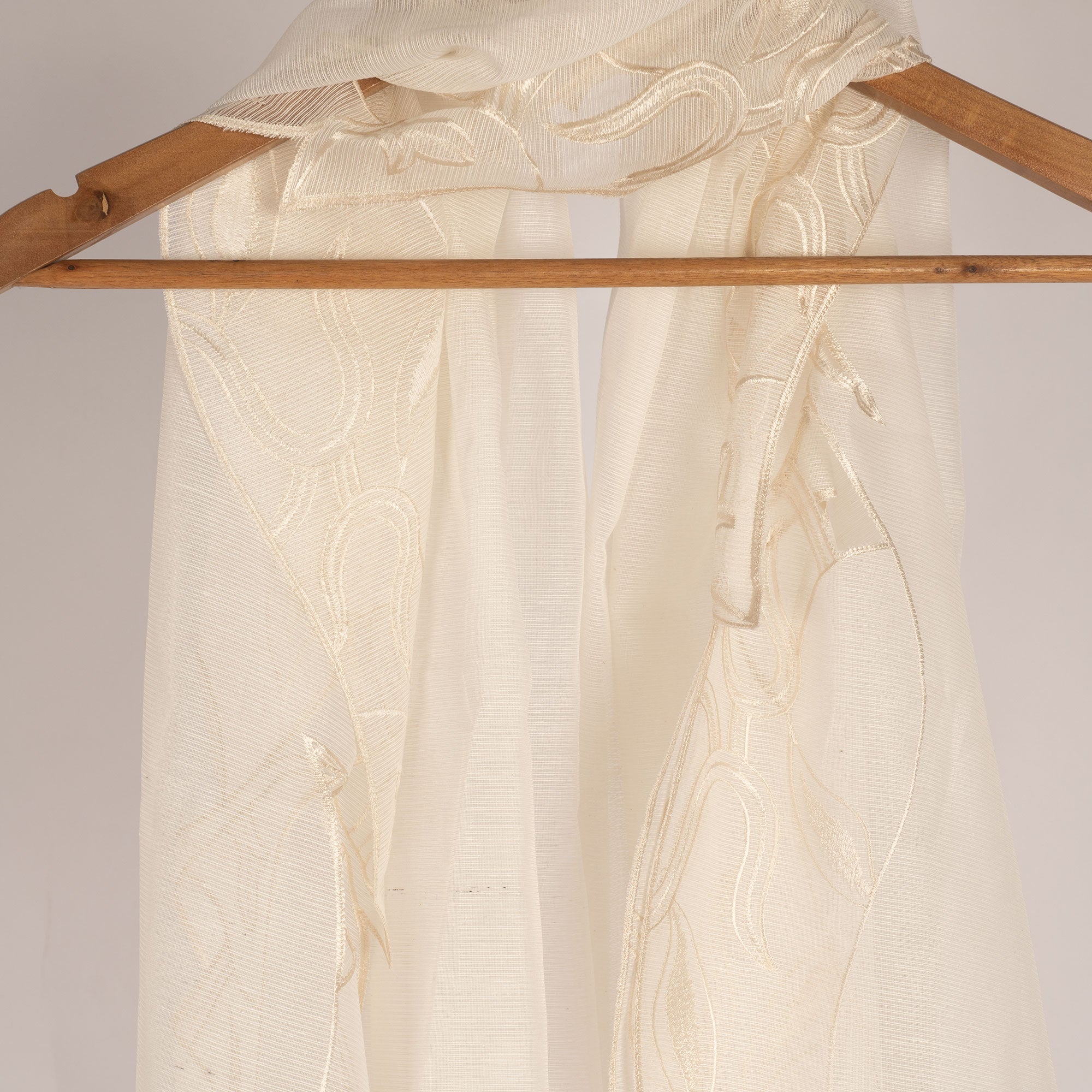 Pure cutwork White Duptta RivaajFashion