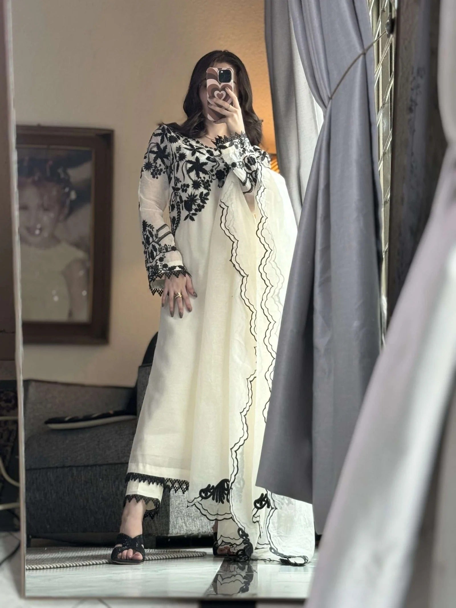 Pure cotton lama Timeless Elegence 3pc Stitched